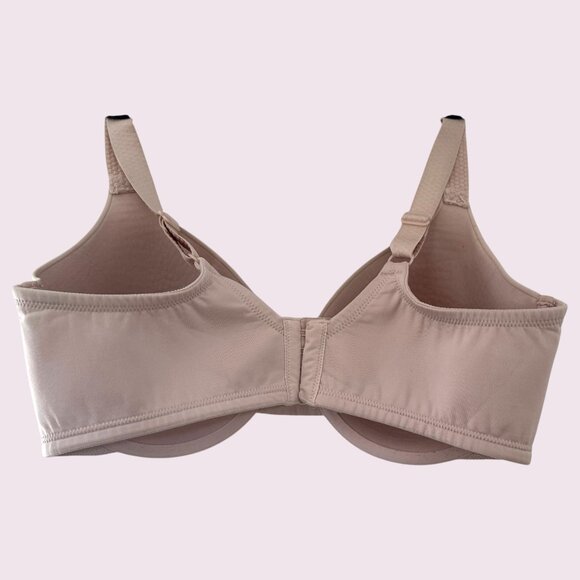 Vanity Fair 38DD Stiff Padded Beauty Back Smoothing Minimizer Bra Pale Pink - Picture 4 of 8